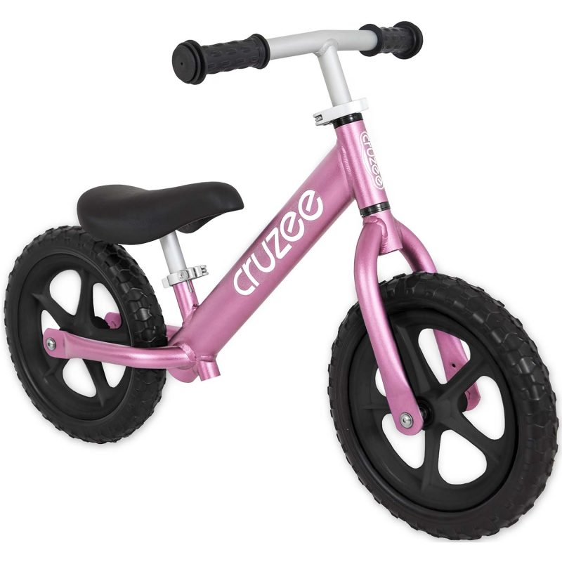 Cruzee Balance Bike Pink Black Wheels