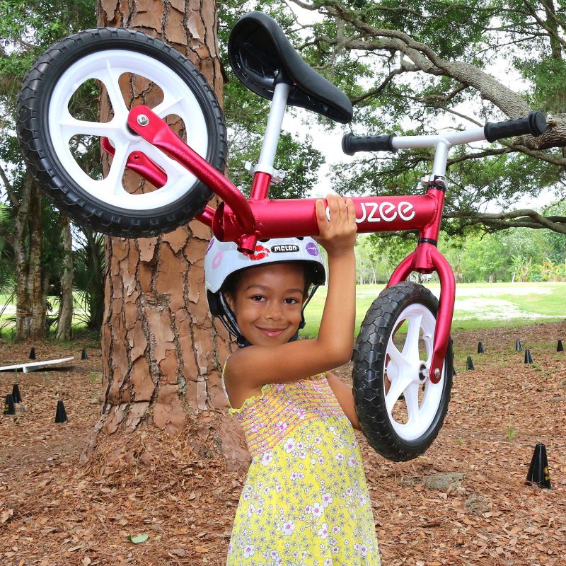 cruzeebalancebikeredwithwhitewheelslift Cruzee Balance Bikes