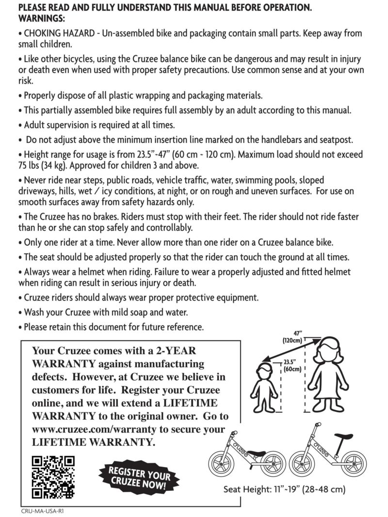 Cruzee Assembly Manual Page 7